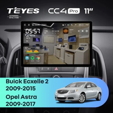 Штатная магнитола Teyes CC4 Pro 8/128 Opel Astra J (2009-2017) (11")