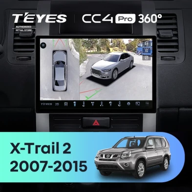 Штатная магнитола Teyes CC4 Pro 360 8/128 Nissan X-Trail T31 (2007-2015) (11")