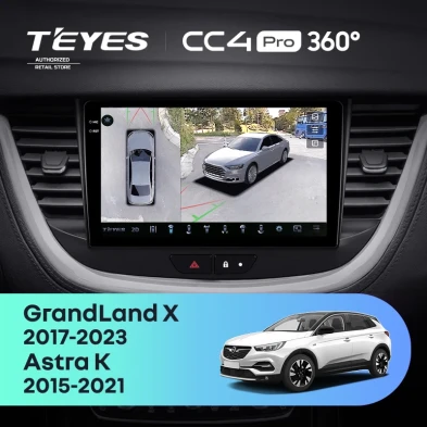 Штатная магнитола Teyes CC4 Pro 360 12/256 Opel GrandLand X (2017-2023)