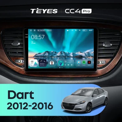 Штатная магнитола Teyes CC4 Pro 8/128 Dodge Dart (2012-2016)