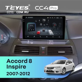Штатная магнитола Teyes CC4 Pro 8/128 Honda Inspire (2007-2012)