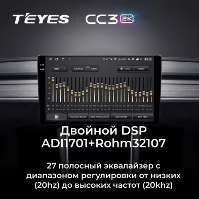 Штатная магнитола Teyes CC3 2K 6/128 Peugeot 4007 (2007-2012) Декор Тип-B