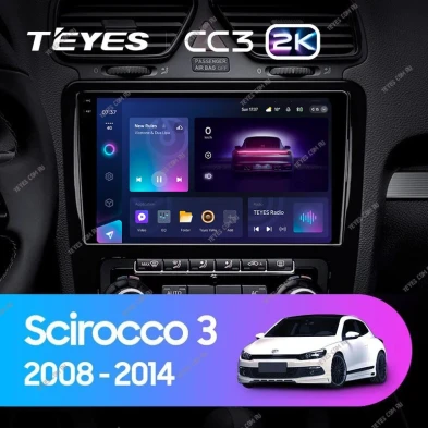 Штатная магнитола Teyes CC3 2K 4/32 Volkswagen Scirocco (2008-2014) F2