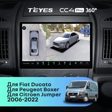 Штатная магнитола Teyes CC4 Pro 360 12/256 Peugeot Boxer 2 (2006-2022) (11")