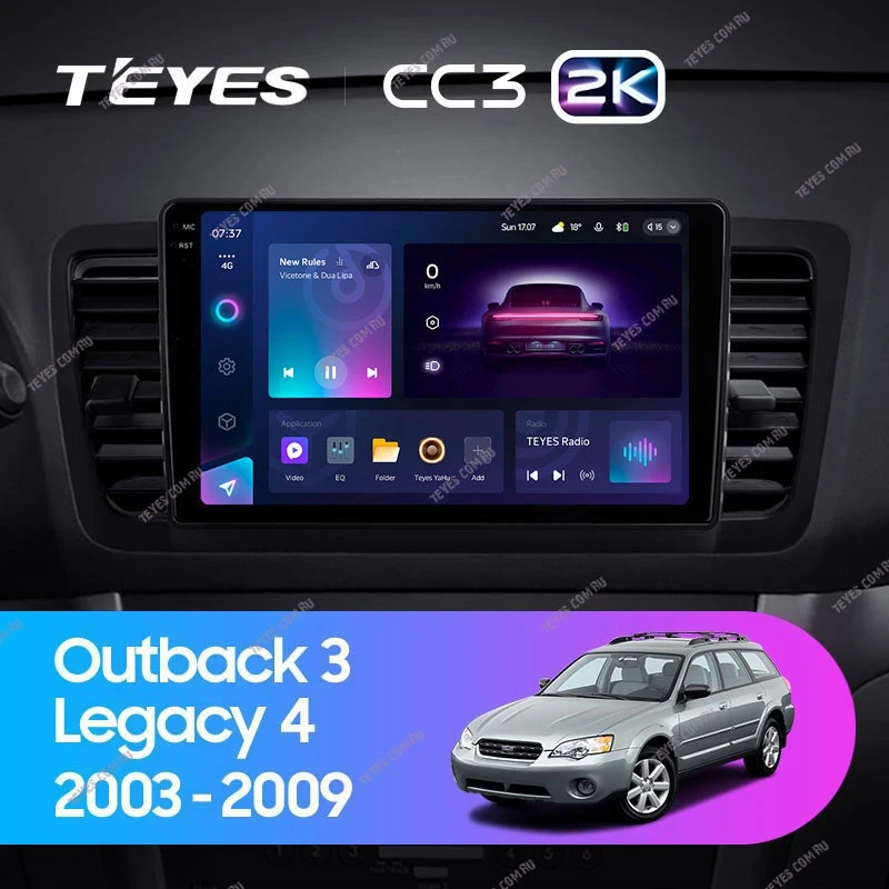 Штатная магнитола Teyes CC3 2K 4/64 Subaru Outback 3 (2003-2009)