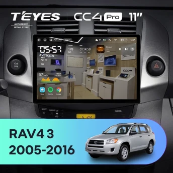Штатная магнитола Teyes CC4 Pro 8/128 Toyota RAV4 3 XA30 (2005-2016) F1 (11")