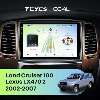 Штатная магнитола Teyes CC4L 6/64 Toyota Land Cruiser LC 100 (2002-2007) Тип-C